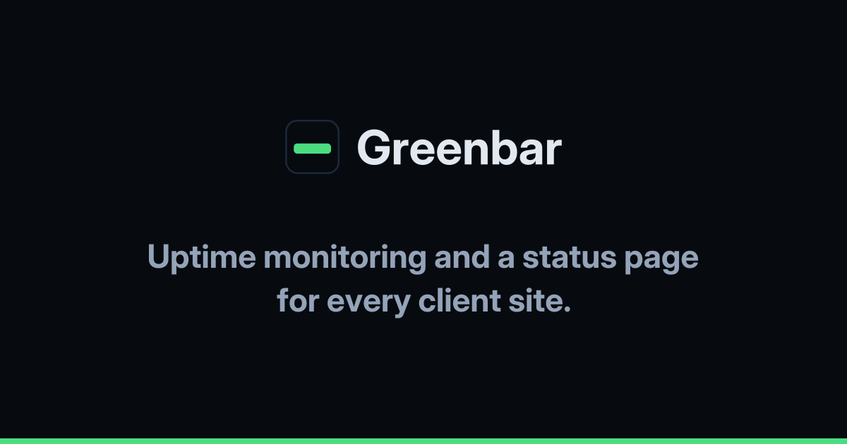 Greenbar screenshot 1